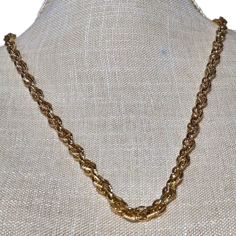 Gold Rope Chain Necklace Women's Jewelry Classic Elegant Fashion